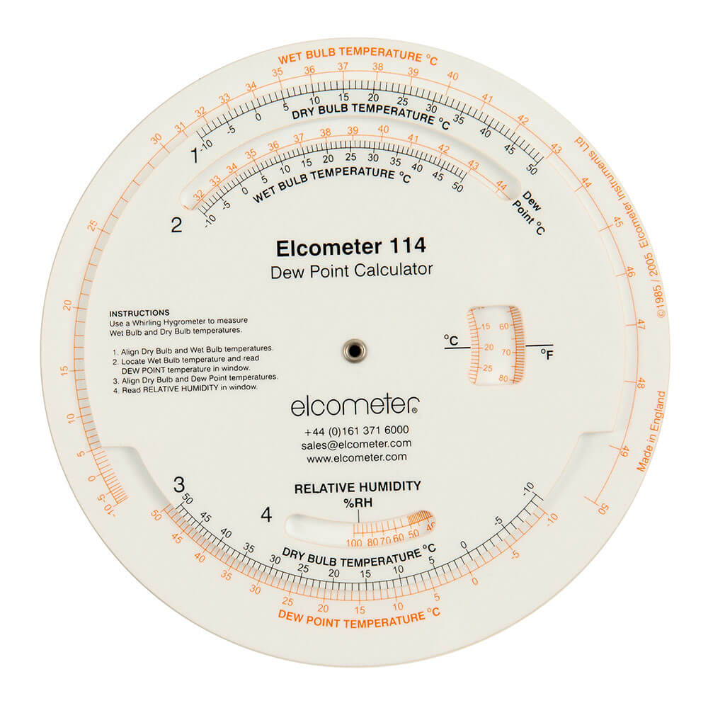 Elcometer114露點(diǎn)計算盤